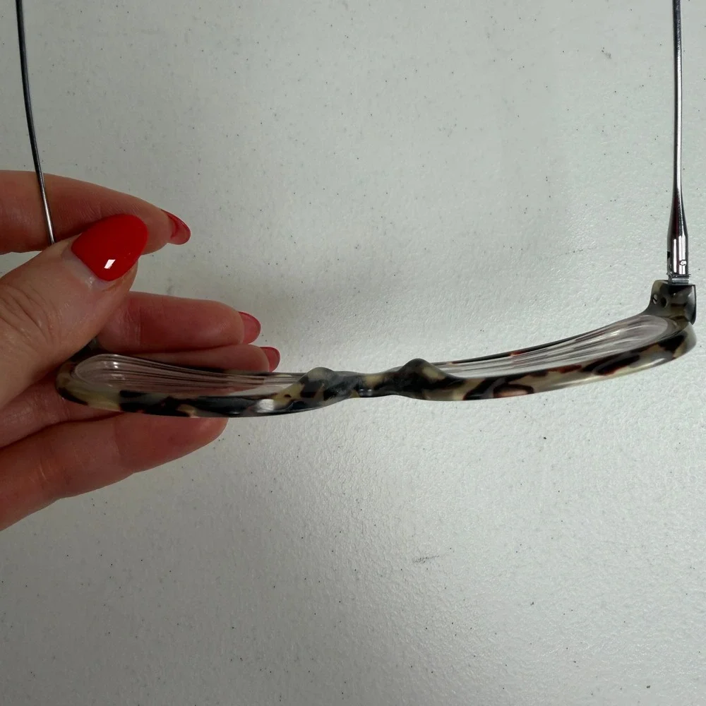 Tory Burch 51mm Eyeglass Frames ONLY TY 2063 1559 Tortoise Silver Cat Eye Women